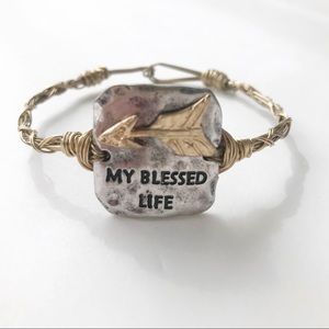 My Blessed Life Wire Wrapped Bracelet with Arrow